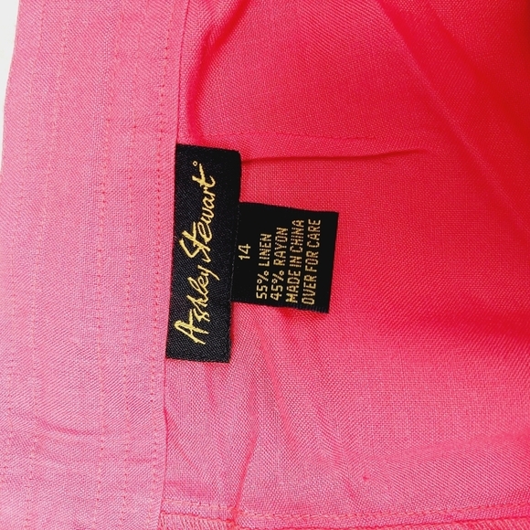 Ashley Stewart Red High Rise Wide Leg Cropped Pants  2550 - Picture 7 of 9